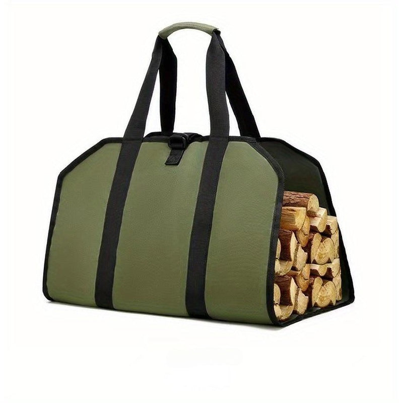 Сумка для хранения дров Firewood Log Carrier Bag из прочного ПВХ-материала с большой вместимостью для транспортировки и хранения дров. Идеально подходит для кемпинга, костров и домашнего использования.