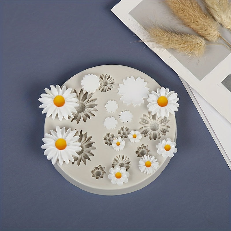 Mini Daisy Flower Silicone Mold for Fondant Cake Candy Chocolate Resin