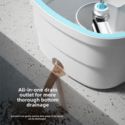 Uy uchun Spin Mop va Kova to'plami 21cm kvadrat mop mikrotozalash matolari bilan ho'l va quruq tozalash uchun