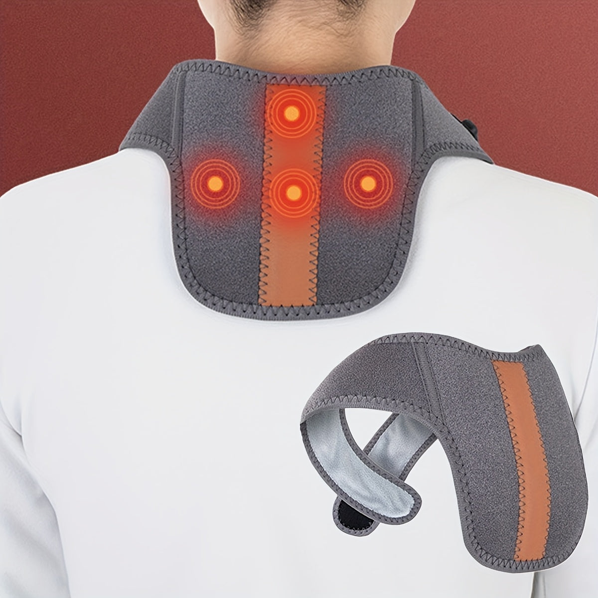 USB-Powered Hot Compress Neck Protector with 3-Level Temperature Control for Warmth and Cervical Spine Support