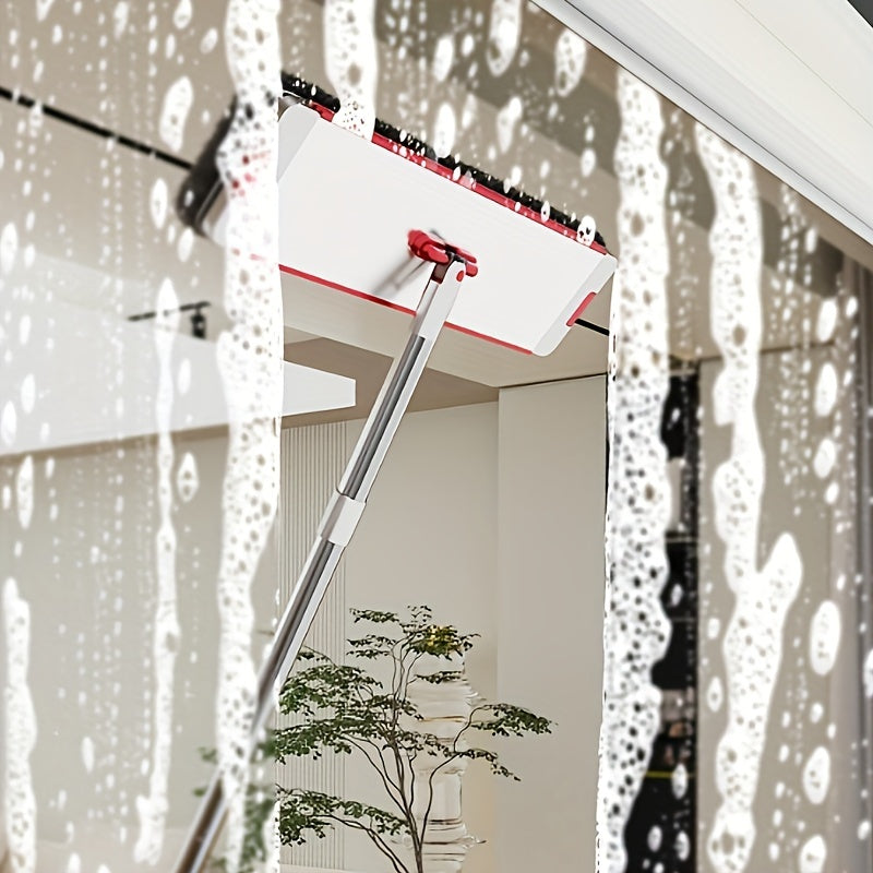 Naychali po'latdan yasalgan 2-in-1 paxta mopi - Nam va quruq foydalanish uchun oson uy polini tozalash yechimi, qo'l bilan yuvish shart emas, oson oshxona va uy tozalash uchun scrubbing vositasi kiritilgan, qulay saqlash imkoniyati mavjud