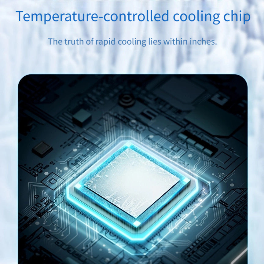 Universal Phone Cooler with Magnetic Back Clip Digital Display Turbofan LED Lighting