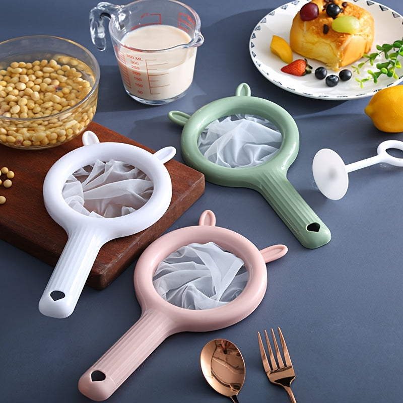 Yuqori sifatli nozik to'rli filtr - soya sutini, qahvani, yogurtni, sharbatni va sirka filtrlaydigan mustahkam plastik oshxona filtri - qulay quyish quvvati xususiyati