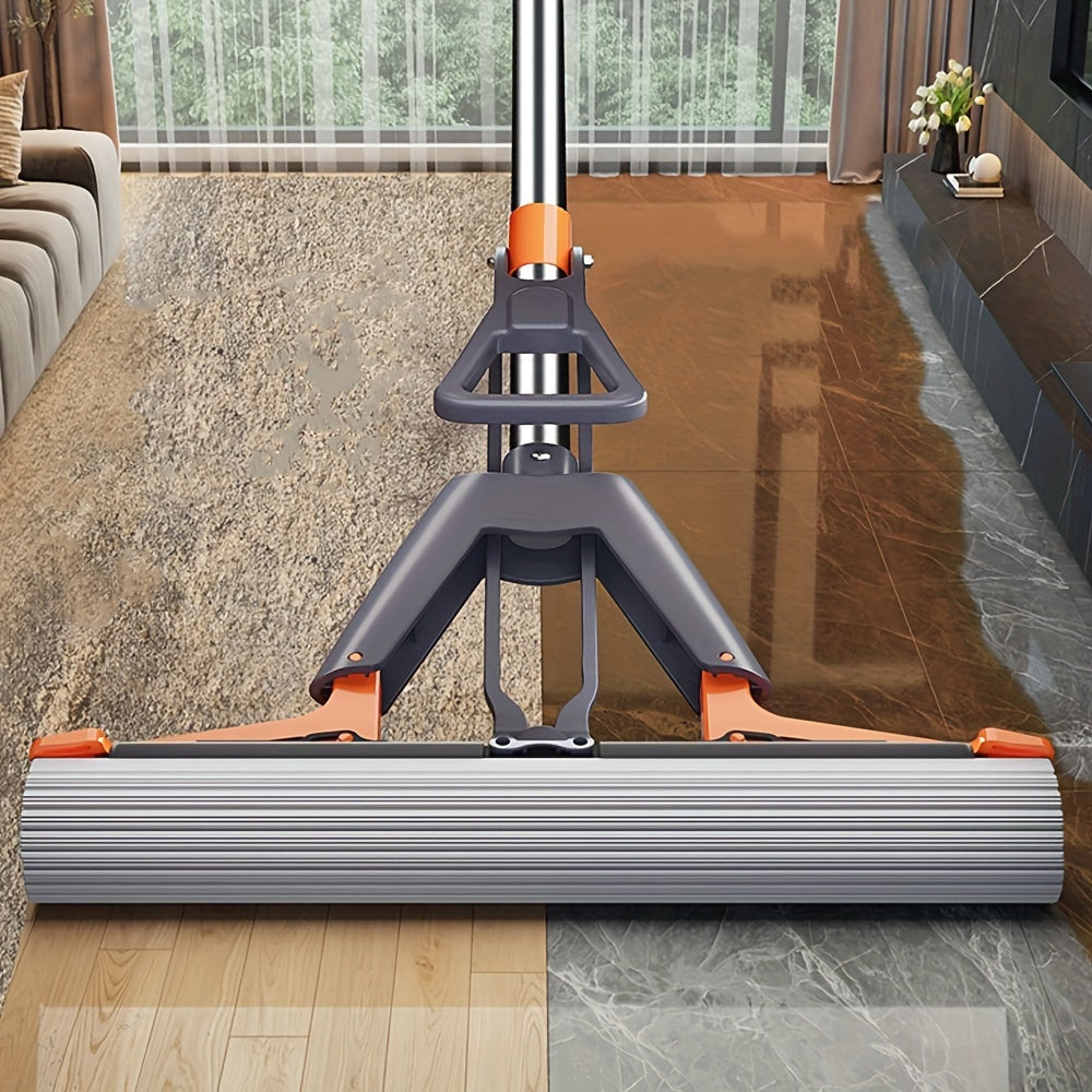 Yarim-Actionli Gubka Mop To'plami, 2 Qayta Ishlatiladigan Bosh bilan Polni Tozalash uchun