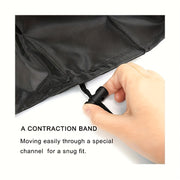 Mantel de patio impermeable de uso pesado en color negro, 182x120cm, ajuste elástico para mesas rectangulares