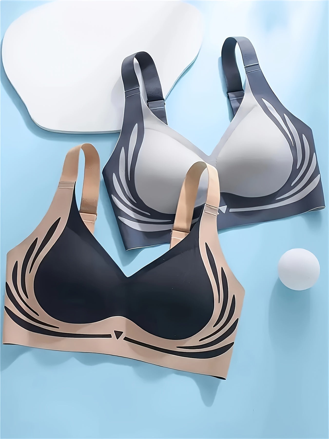 Women's Seamless High-Strength Underwire Sports Bra with Side Lifting