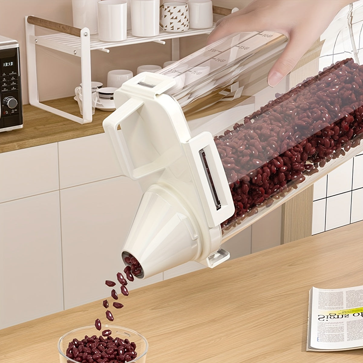 Leak-Proof Square Food Storage Container for Grains Nuts Flour Rice