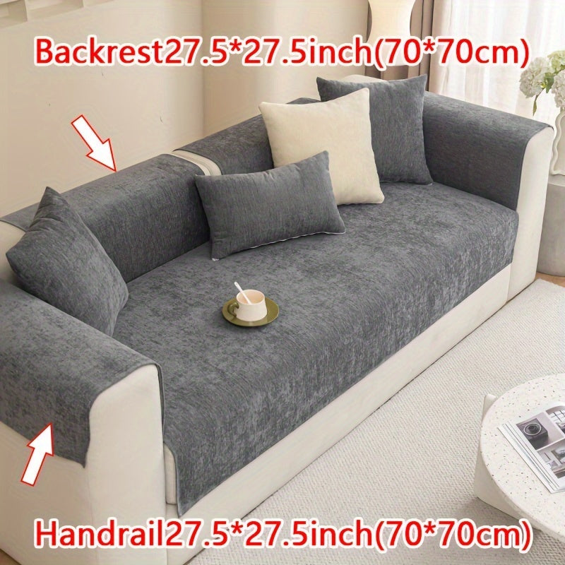 Chenille Sofa Cover for Armchairs and 4-Seater Sofas Pet-Friendly Non-Slip Machine Washable
