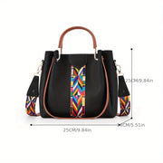 Yagona yelka kesilgan sumka moda to'rt dona to'plami.