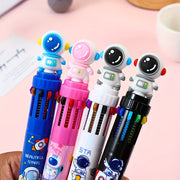 Ten Color Resin Round Ballpoint Pen Set of One or Four