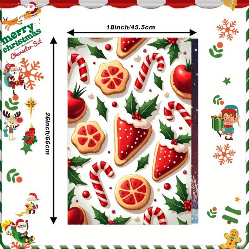2-Pack Polyester Kitchen Towels 45.72x66.04cm Christmas Theme Durable Woven