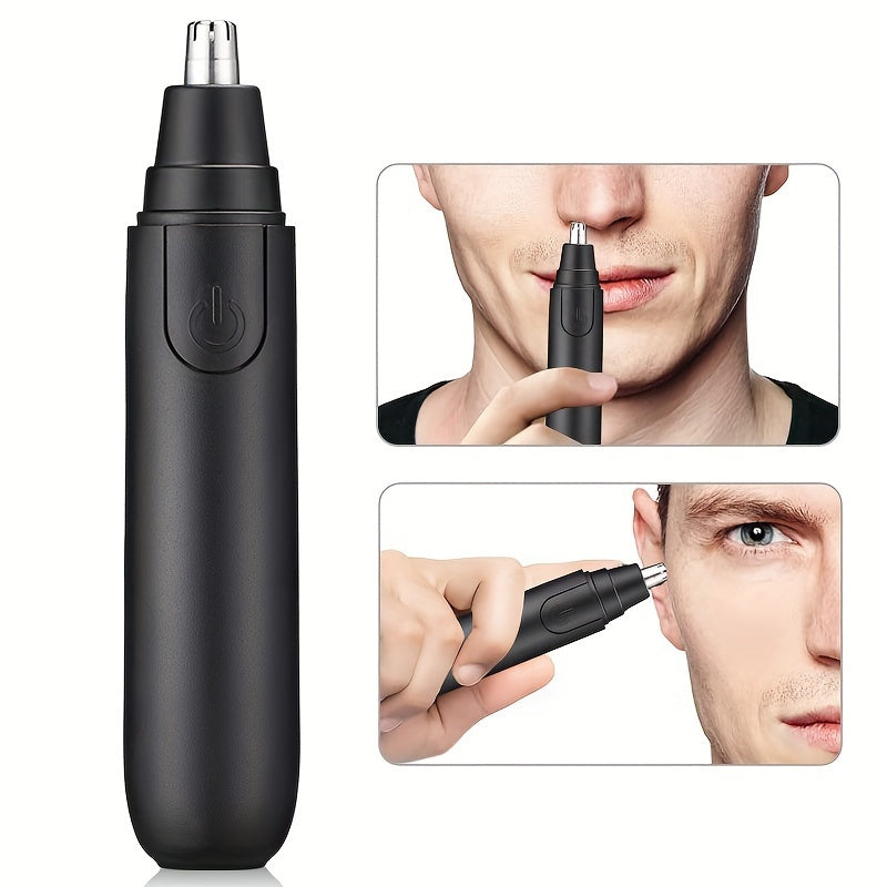 Электрический триммер для носа для мужчин и женщин, нержавеющая сталь, двойные лезвия, безболезненное удаление