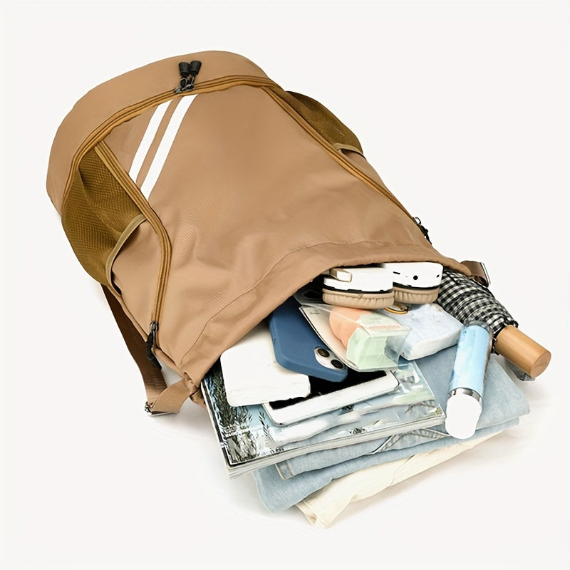 Bolsa de deporte de poliéster con cordón, impermeable, con bolsillos para viajes, senderismo y escalada