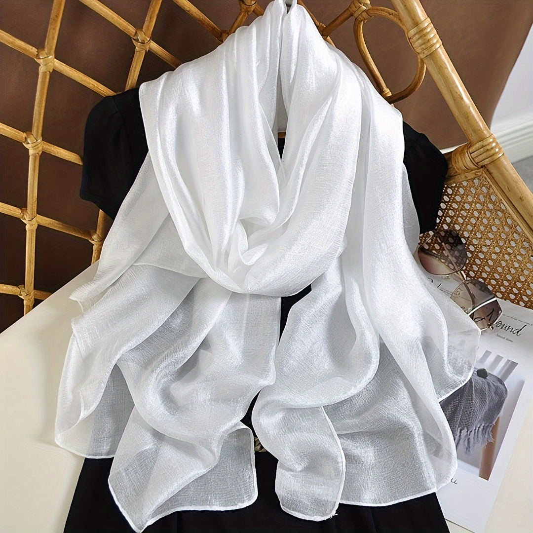 Ayollar uchun engil chiffon sharf, quyoshdan himoya, plyaj sochiq, yozgi aksessuar