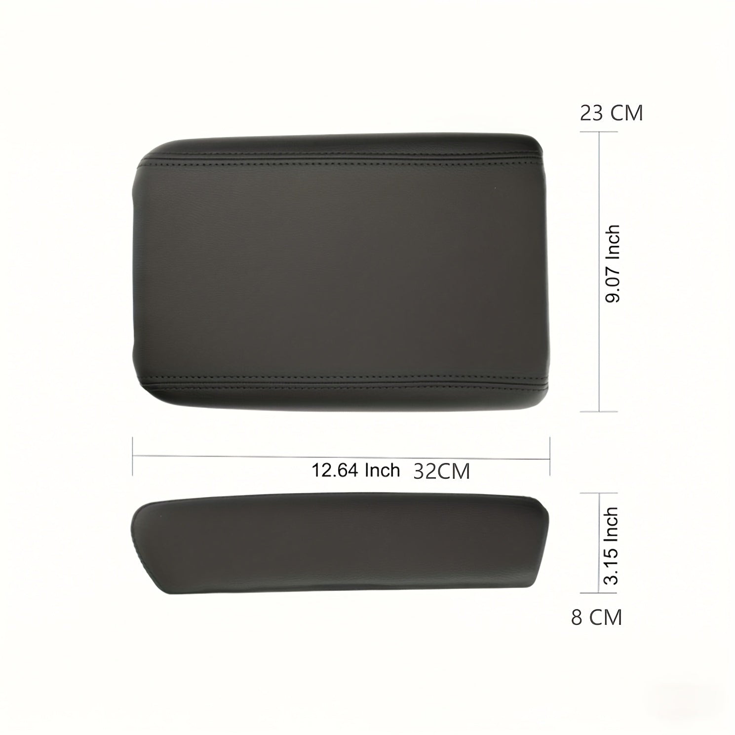 Avtomobil konsoli armrest qopqog'i qopqog'i qora va kulrang ABS bardoshli 2007-2017 uchun mos