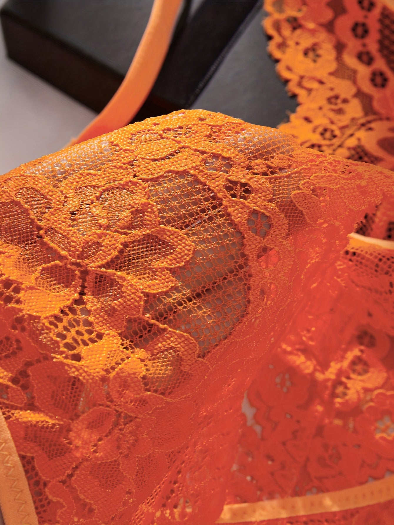 Women's Floral Lace Cami Bra and Panties Set Lingerie