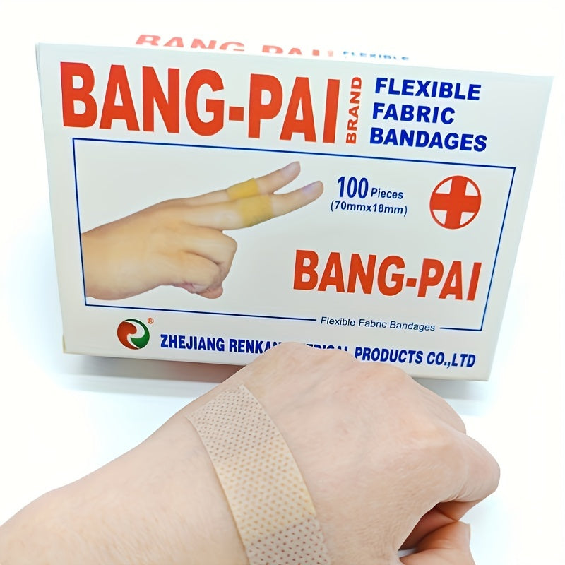 Waterproof Breathable Bandages 100 Pack Flexible Adhesive for Abrasion Protection