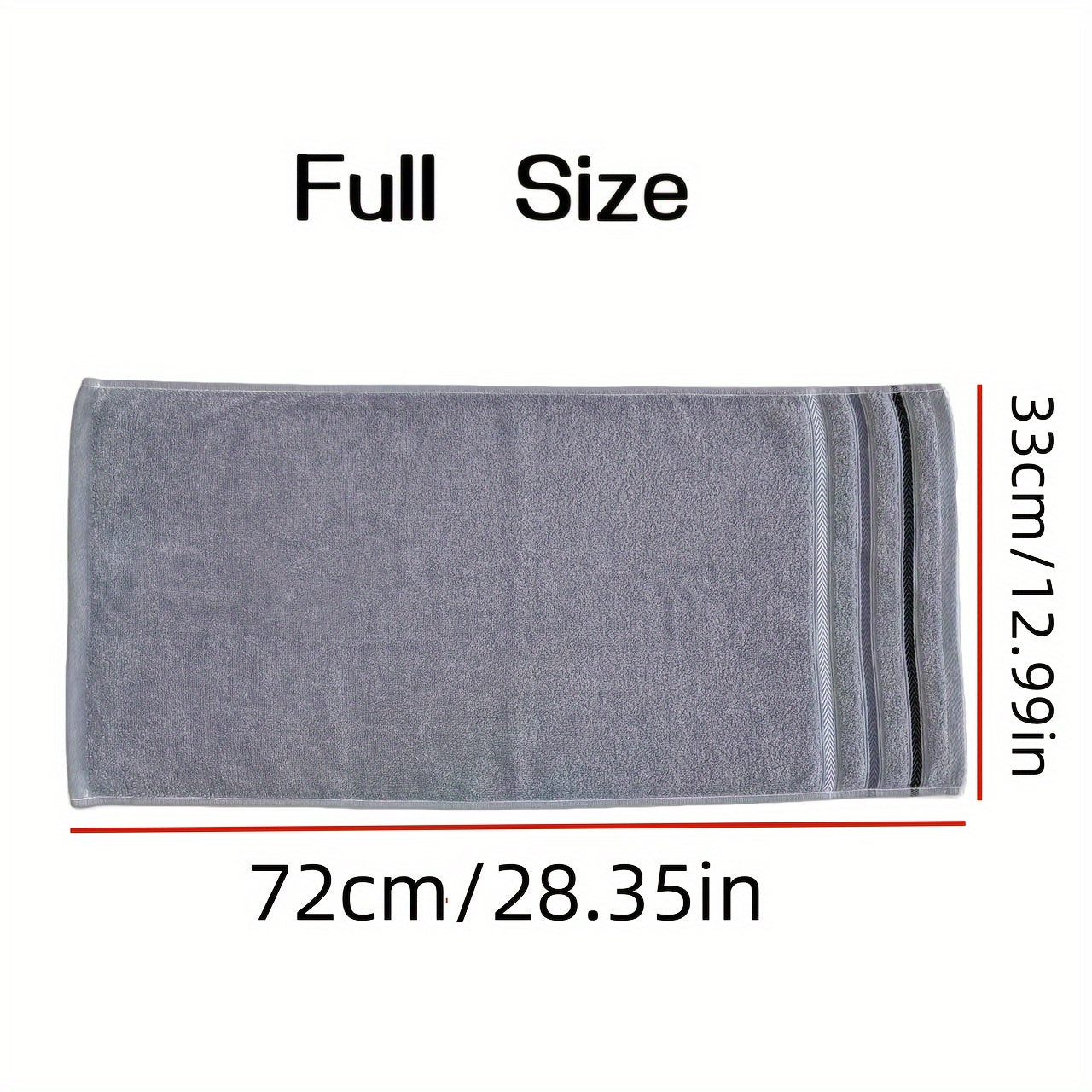 Soft Cotton Face Towels Pink and Blue Striped 32x72cm Absorbent Skin-Friendly