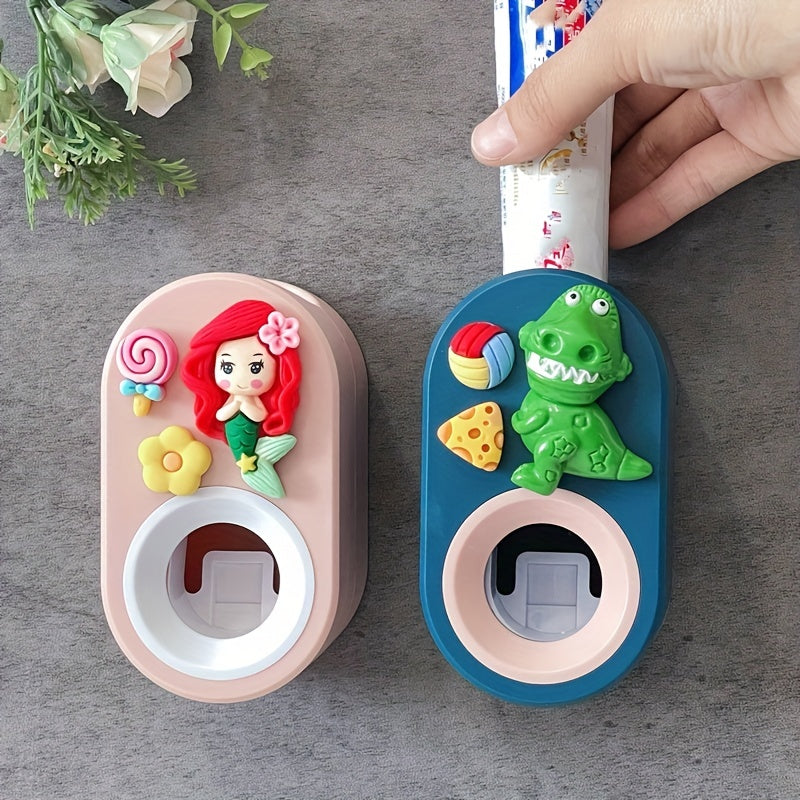 Dispensador de pasta de dientes de diseño de dinosaurio para pared para baño