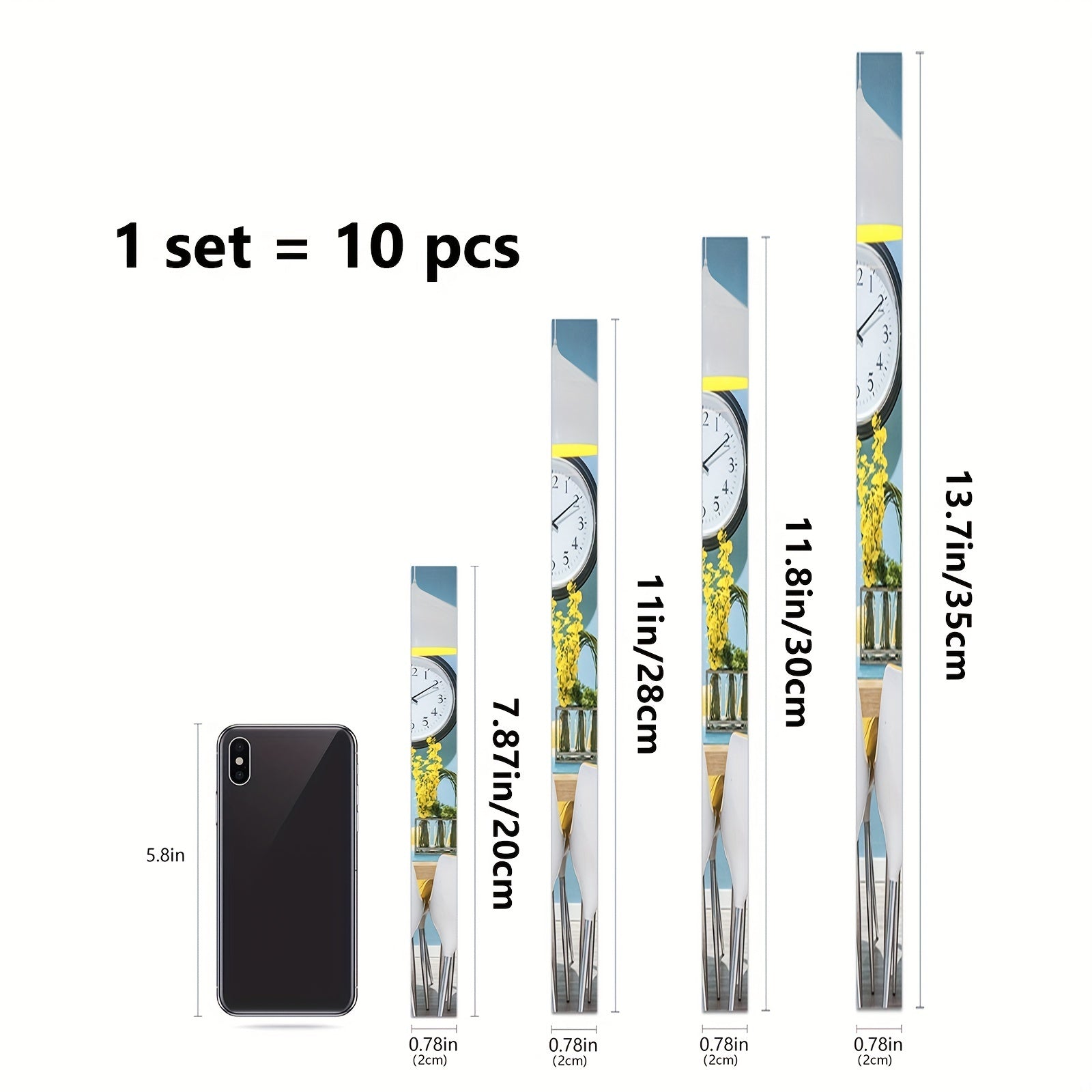 10 Shatterproof Acrylic Mirror Wall Stickers for Living Room Bedroom Bathroom Kitchen Decor