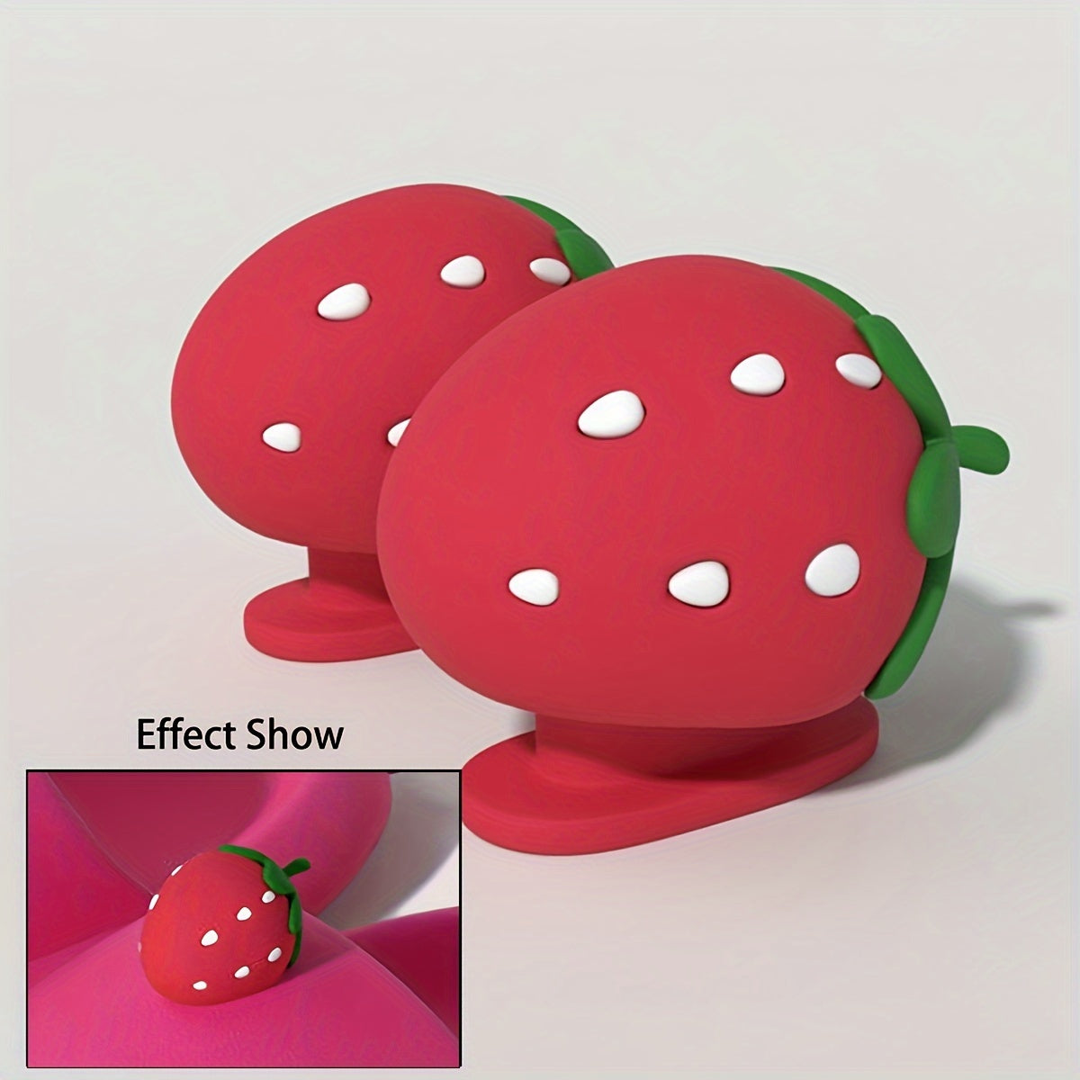 Kattalar uchun PVC shlyapa charms – Panda, baliq, fin, shark, qulupnay, muzqaymoq aksessuarlari