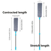 Uzaytiriladigan changyutgich to'plami, 4 ta qism, uzun tutqich, pol, devorlar, mebel uchun