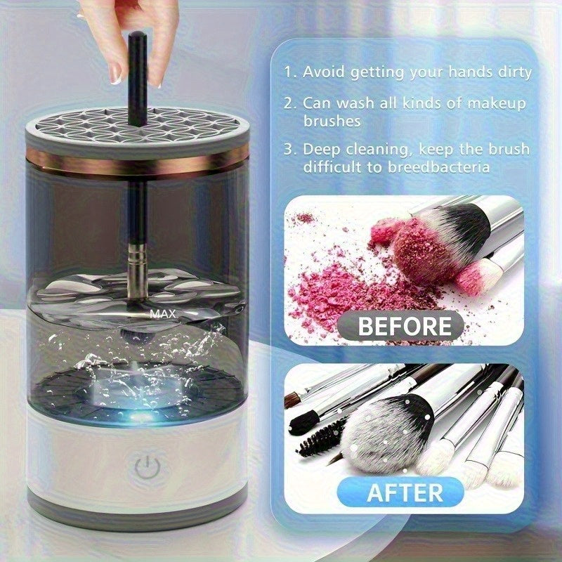 USB-Powered Makeup Brush Cleaner Odorless Battery-Free Electric Device for Home Office School