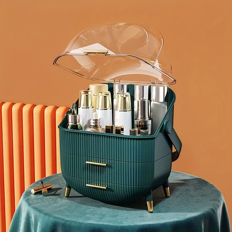 Makeup Organizer with Drawer for Jewelry Skincare and Lipstick Storage