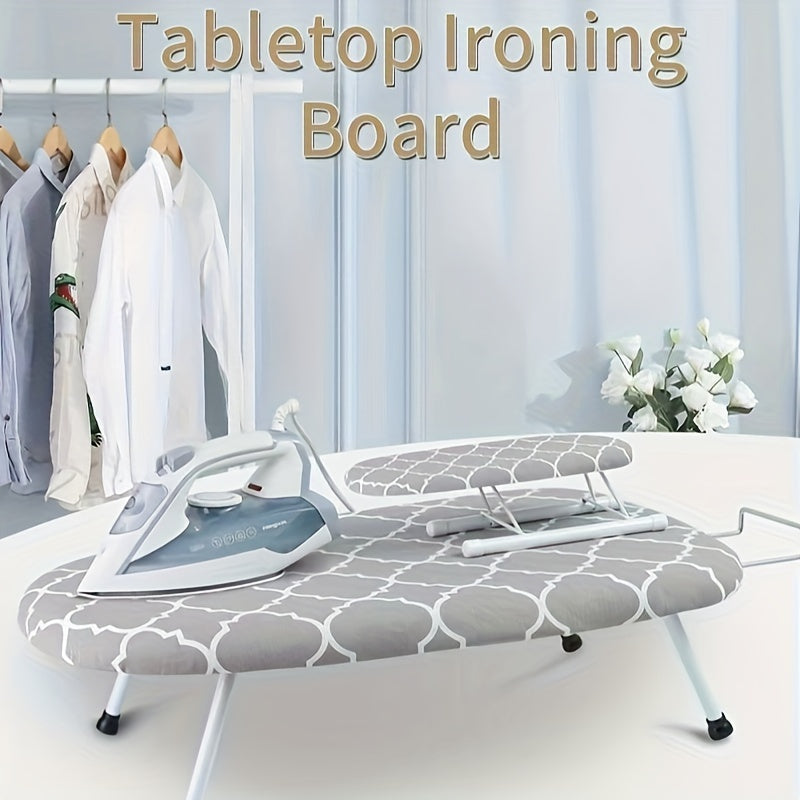 Portable Folding Ironing Board with Ultra-Wide Tabletop and Cover