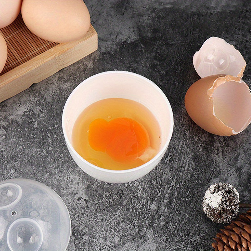 1 Mikrotolqinli tuxum pishirgich, bug'li va tuxum pocheri - ABS material, hidlanmaydigan, oson tozalanadigan plastik dizayn, sog'lom nonushtalarni tez tayyorlaydi