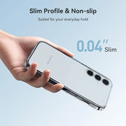 Акриловый чехол для мобильного телефона подходит для различных моделей Samsung и серии S, выполнен в прозрачном синем цвете с утолщенным ударопрочным дизайном.