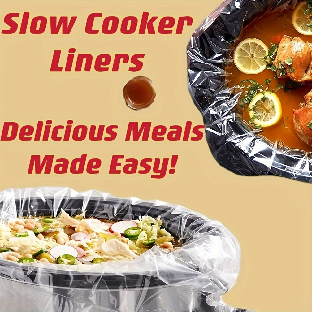 10 Pieces Slow Cooker Liners Disposable Cooking Bags for Oval or Round Pot