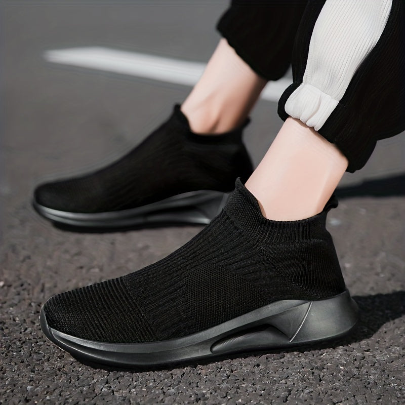 Unisex Lightweight Knit Slip-On Casual Shoes with Shock Absorbing EVA Sole