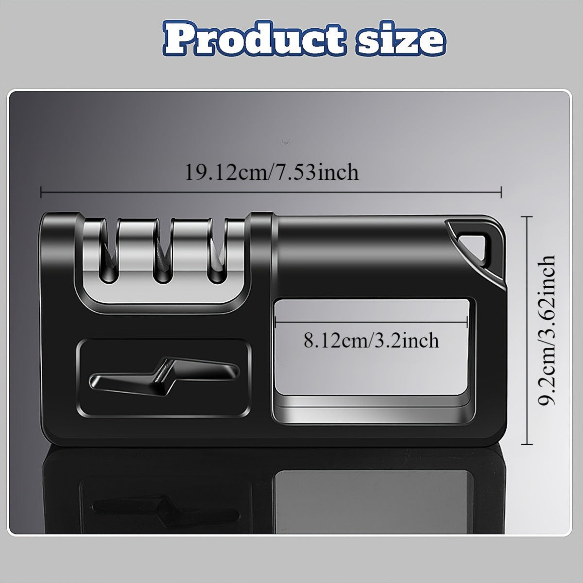 Manual Knife Sharpener 4-in-1 No Electricity Durable ABS for Camping Indoor Picnic