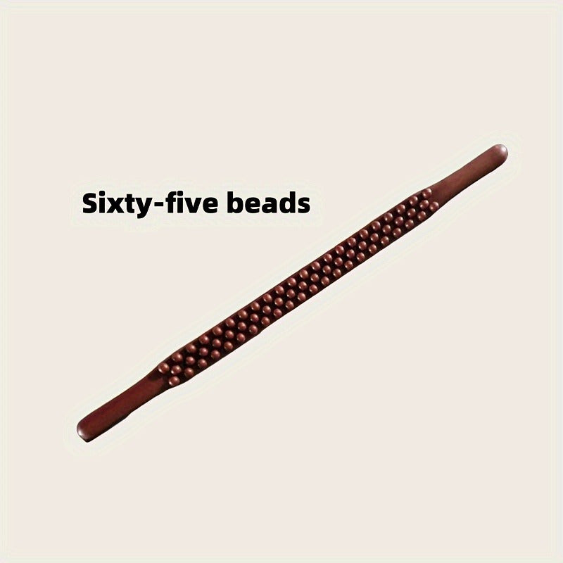 87 Bead Latex-Free Massage Stick for Full Body Muscle Relaxation with Wooden Handle