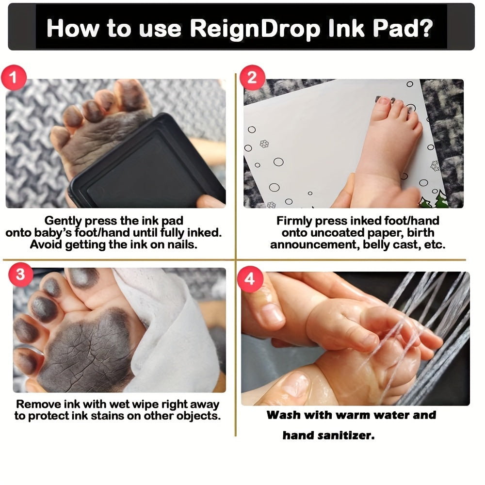 Baby Handprint Kit for New Parents, Keepsake Footprint Craft, Baby Shower Gift