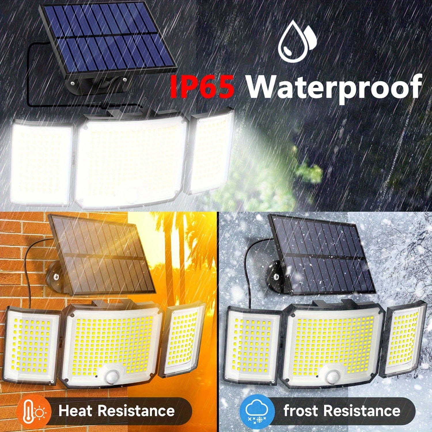 Solar Outdoor Light with Motion Sensor Remote Control 346LED Floodlight for Garden Porch Yard