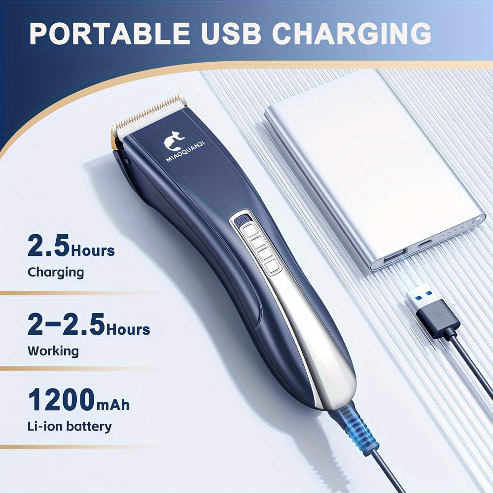 Electric Pet Hair Clipper USB Rechargeable for Dogs and Cats