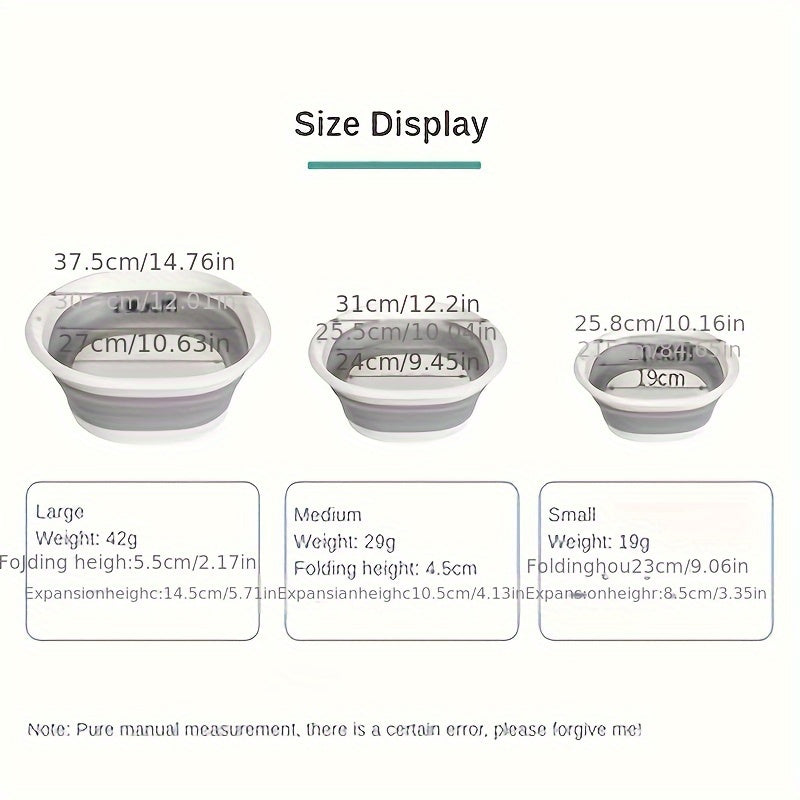 складная пластиковая миска для стирки и купания, портативная, легкая