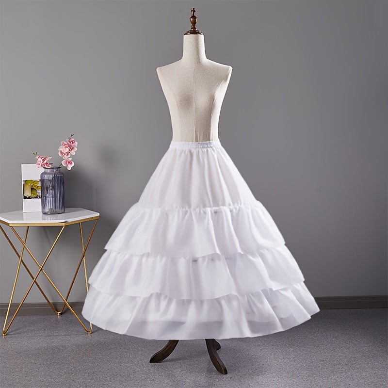Wedding Dress Underskirt with 3-Hoop Rings for Volume and Shape A-Line Skirt