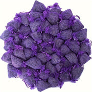 Lavender Scented Sachets with Artificial Purple Flowers for Drawers and Closets Set of 6