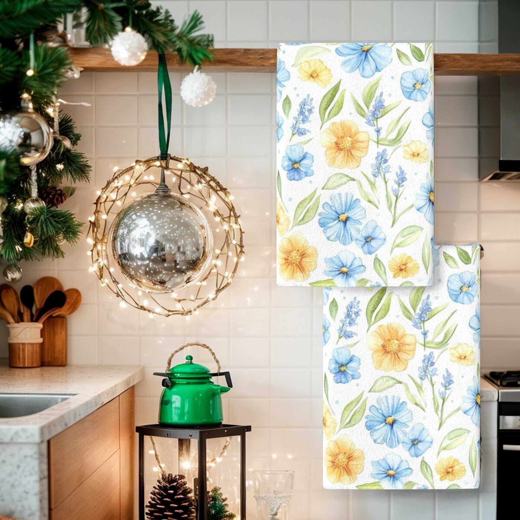 Two Scouring Pad Dish Cloths for Kitchen Cleaning Durable and Absorbent