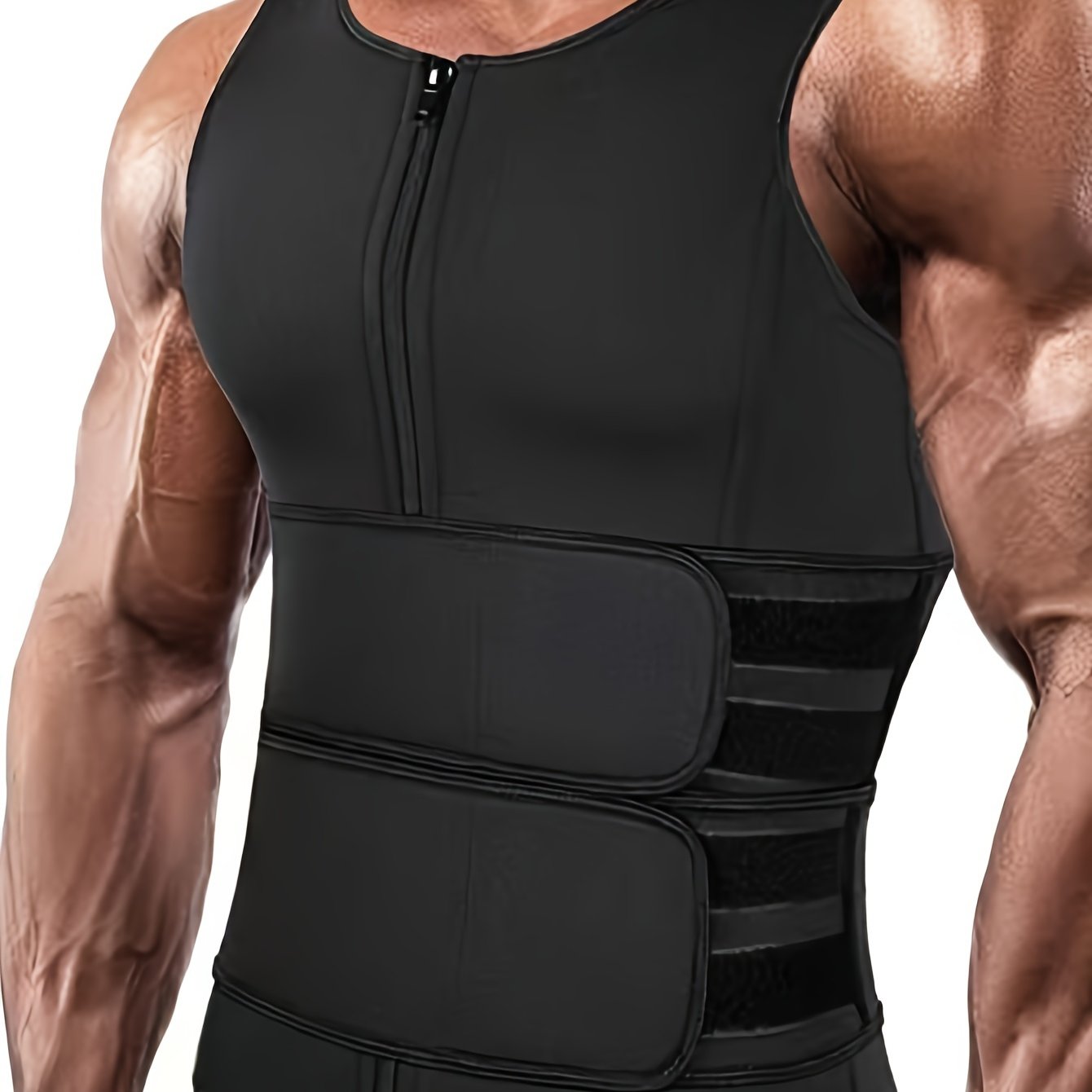 Men's Slimming Body Shaper Vest with Waist Trimmers Neoprene Nylon Tummy Control All-Season