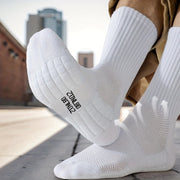 Men's Cotton Blend Mid-Length Sports Socks 5 Pairs Size US 6-9 Breathable Comfortable