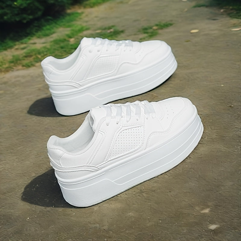 Women's White All-Season Sneakers Breathable Comfortable Versatile