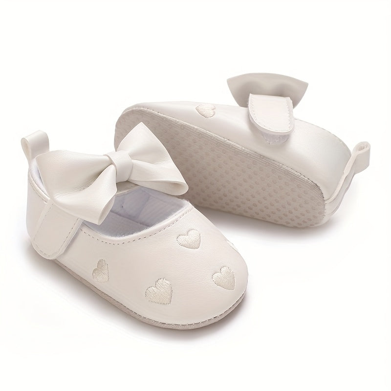 Kichkina qiz bolalar uchun princess poyabzali, bowknot bilan yumshoq taglik, to'ylar va kundalik kiyimlar uchun