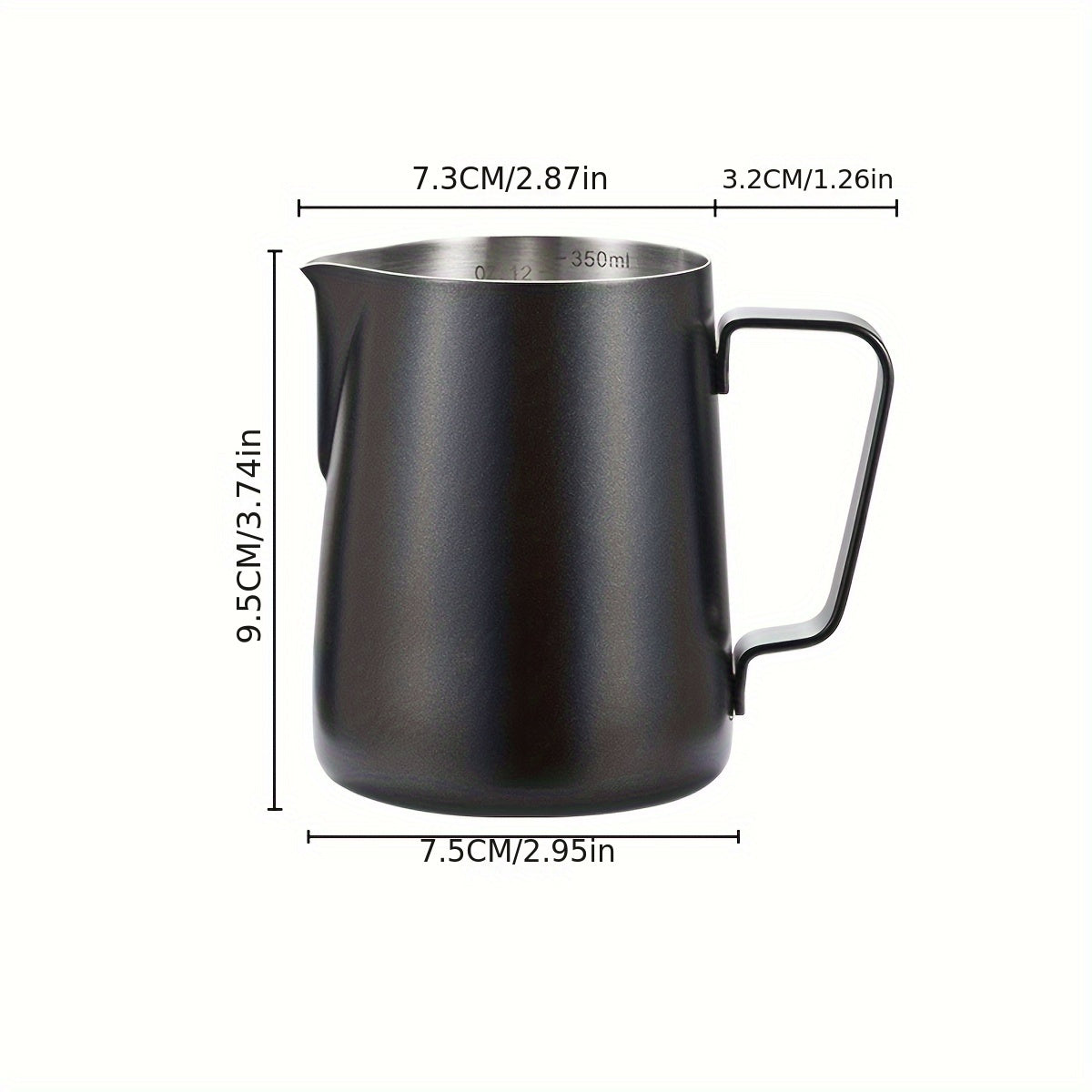 Stainless Steel Milk Frothing Pitcher 20oz Steaming Cup for Lattes and Cappuccinos