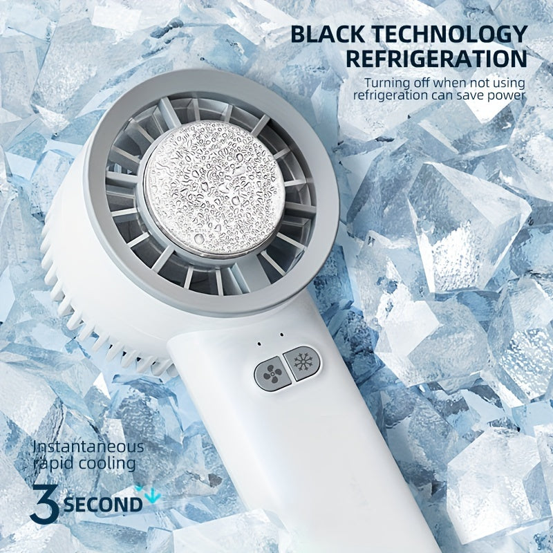 Portable Handheld Fan with USB Rechargeable Wearable Design for Indoor Outdoor Use