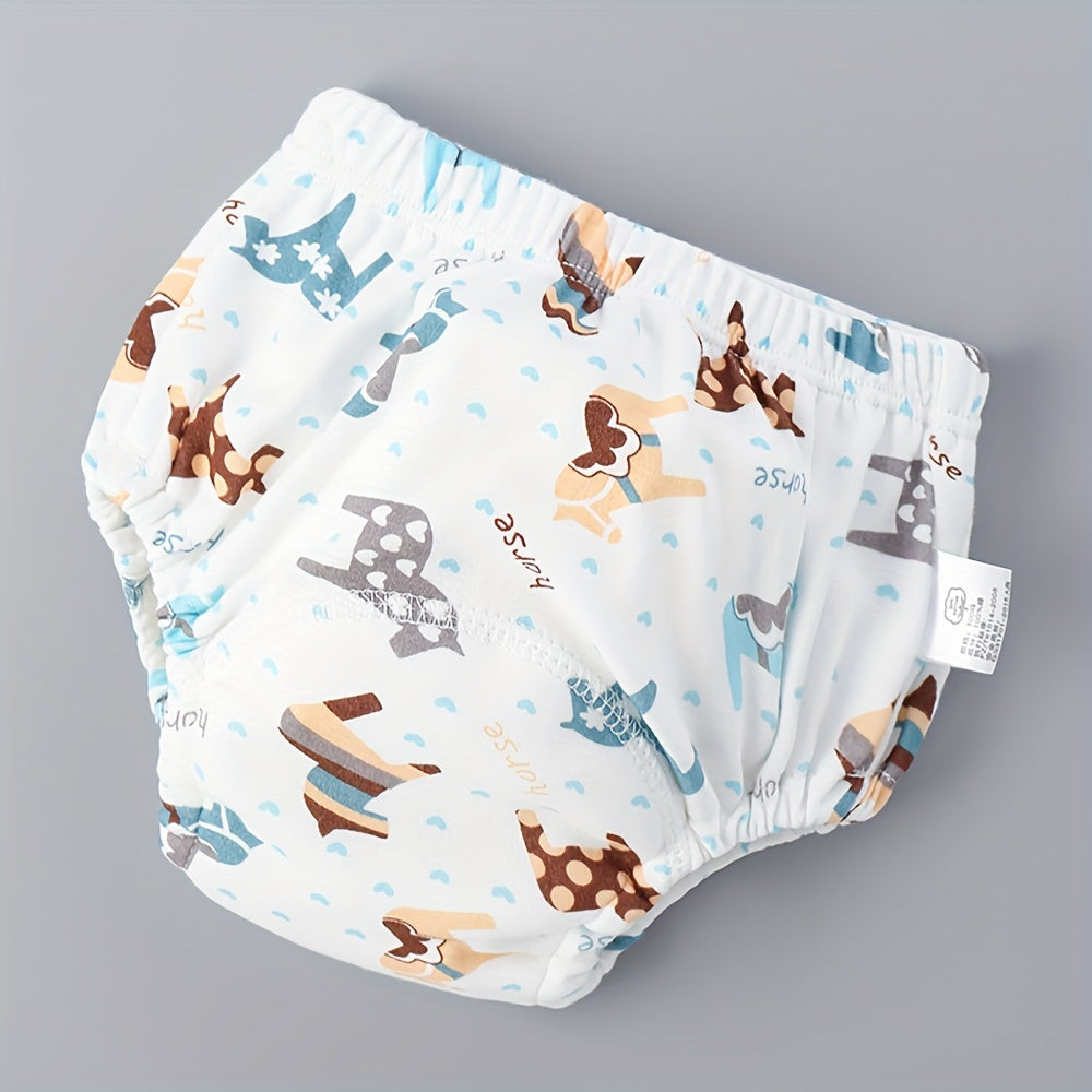 Cotton Training Pants Set of 6 Reusable Washable Potty Training Pants for Toddlers