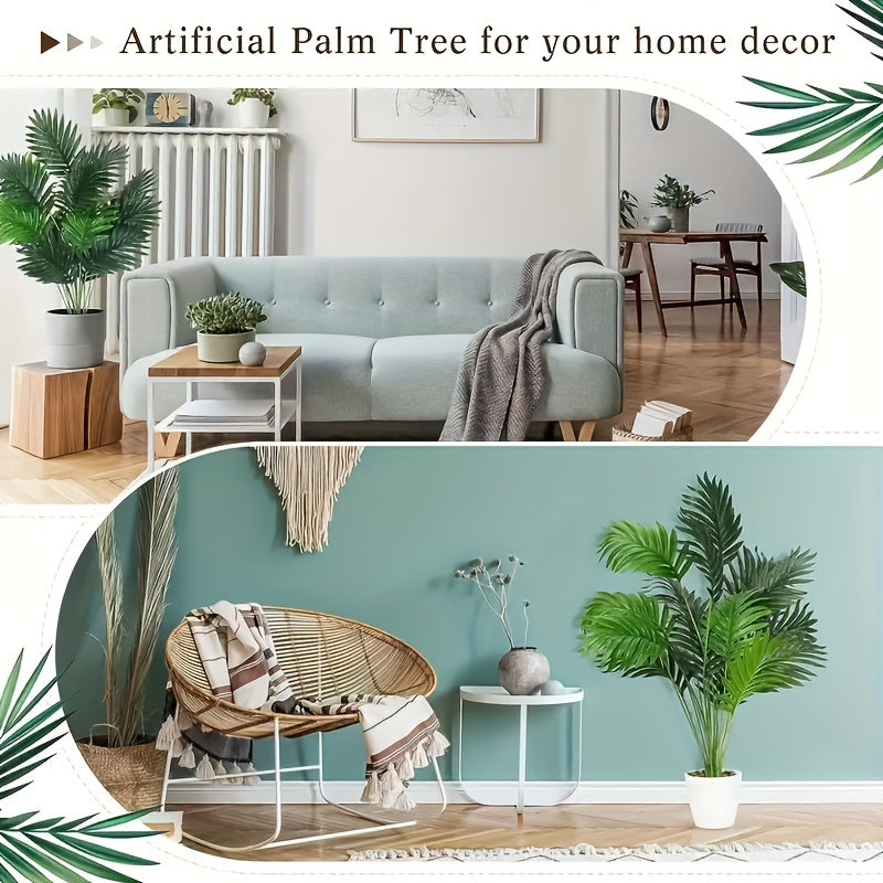 Large Artificial Palm Leaf for Indoor Outdoor Decor 24 Inches